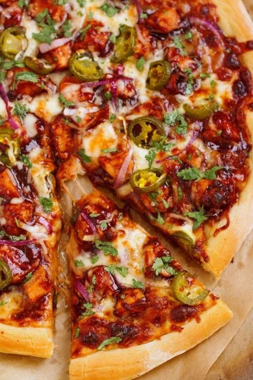BBQ Chicken Pizza with Red Onions