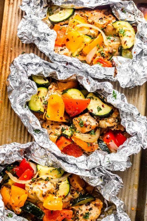 BBQ Chicken and Vegetable Foil Packets