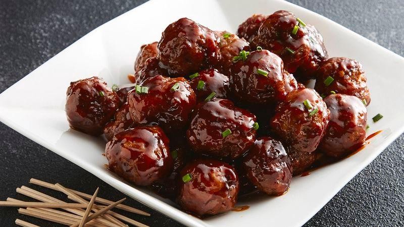 BBQ Glazed Beef Meatballs