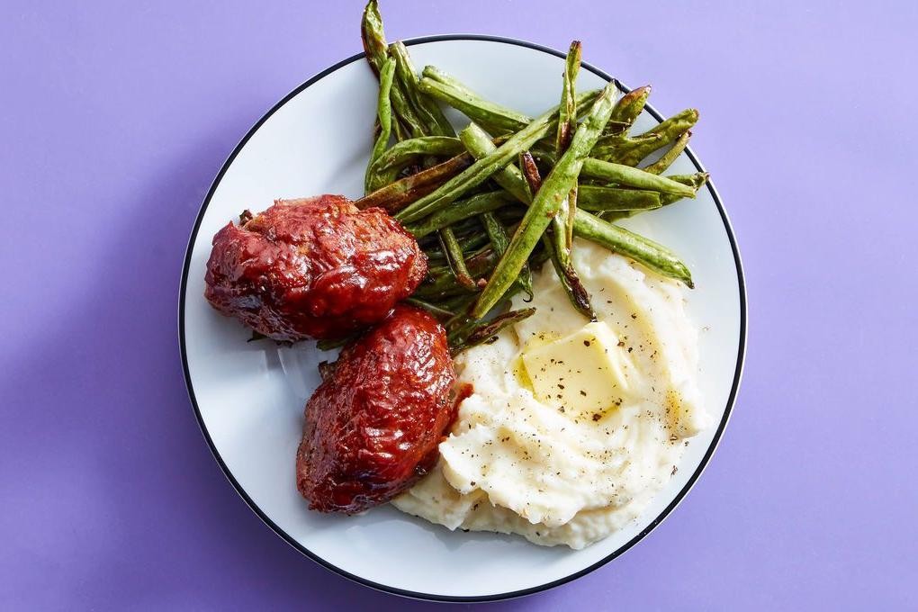 BBQ Glazed Mini Turkey Meatloaf