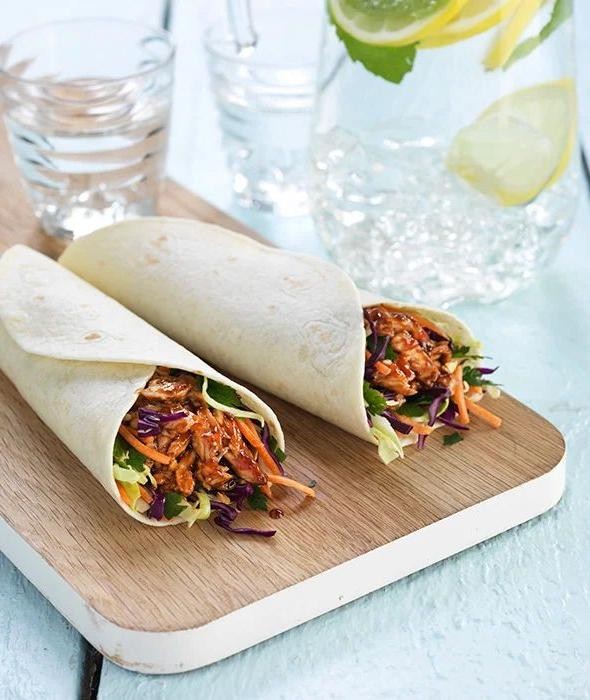 BBQ Pulled Pork and Coleslaw Wrap