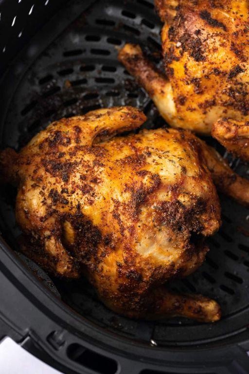 BBQ Rubbed Air Fryer Cornish Hens