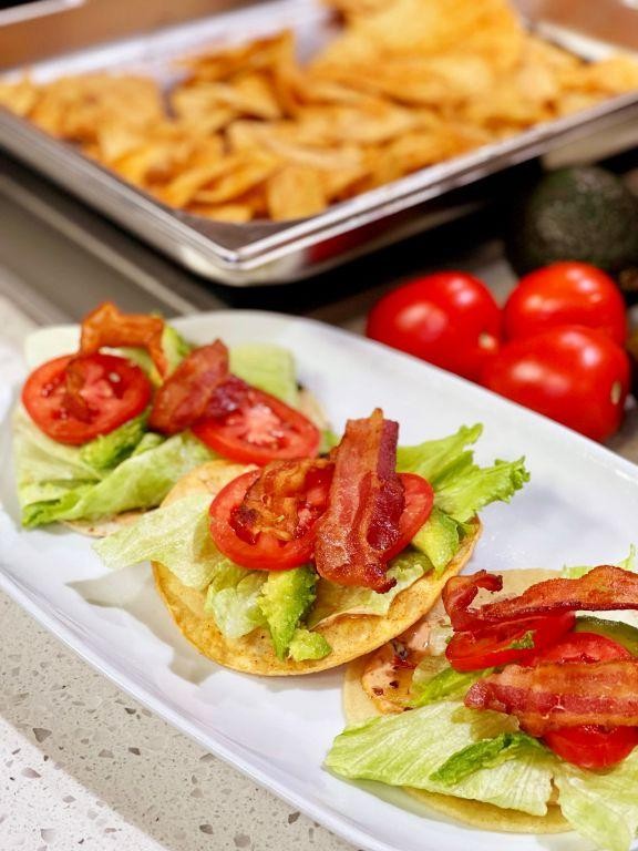 BLT Tacos with Lime Crema