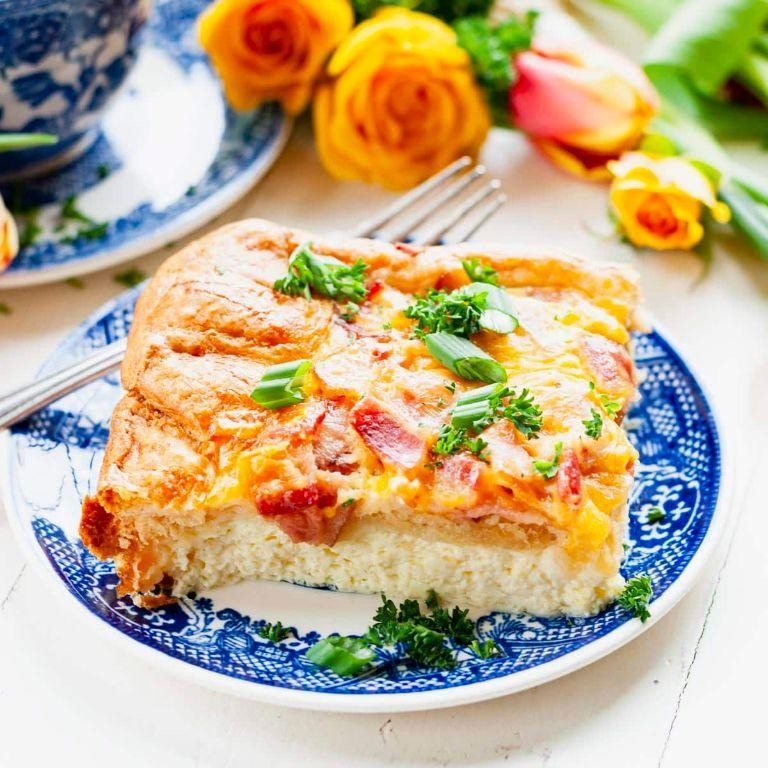 Bacon, Egg, and Cheese Crescent Roll Casserole