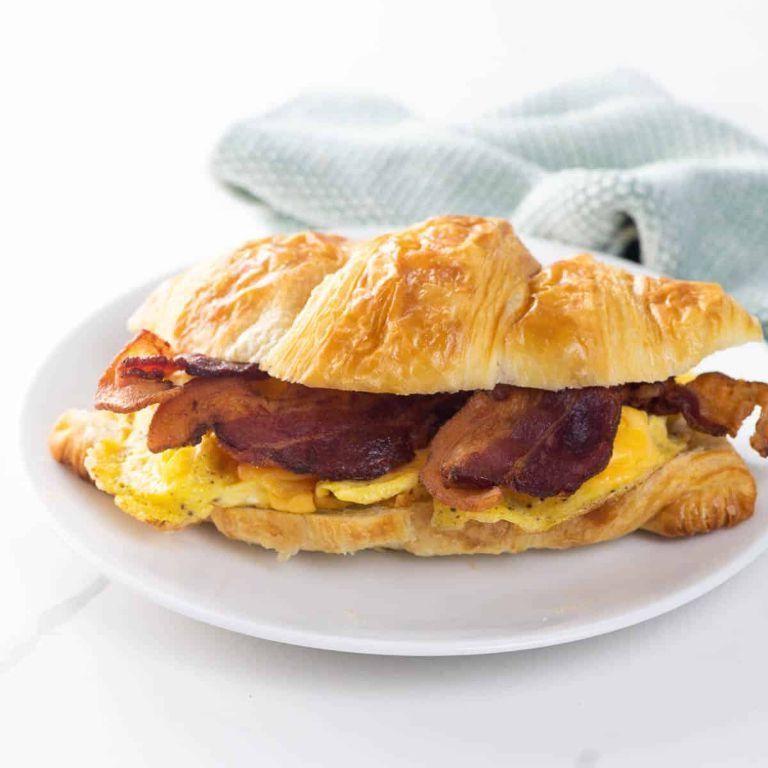 Bacon, Egg, and Cheese Croissant Delight