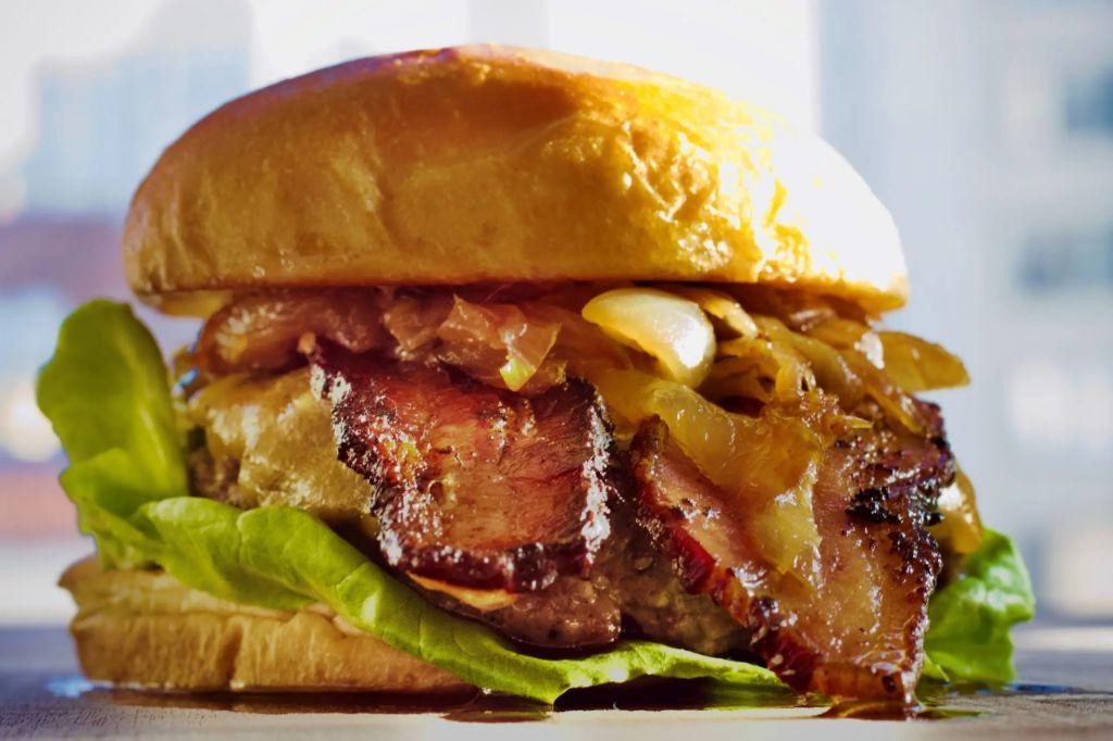 Bacon & Onion Sizzling Hamburgers