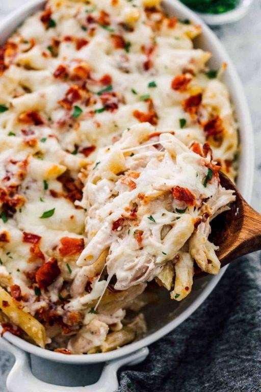 Bacon Ranch Chicken Noodle Hotdish