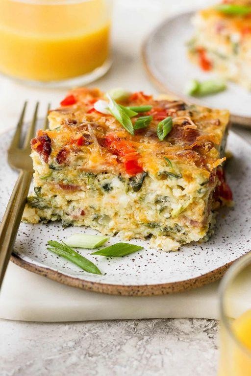 Bacon and Egg Breakfast Casserole with Cottage Cheese