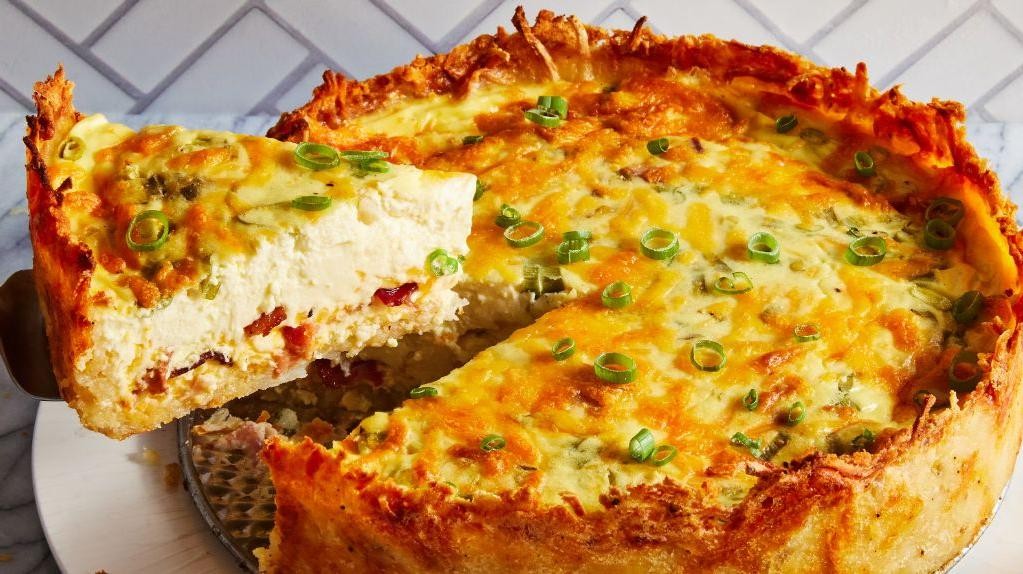 Bacon and Hash Brown Quiche