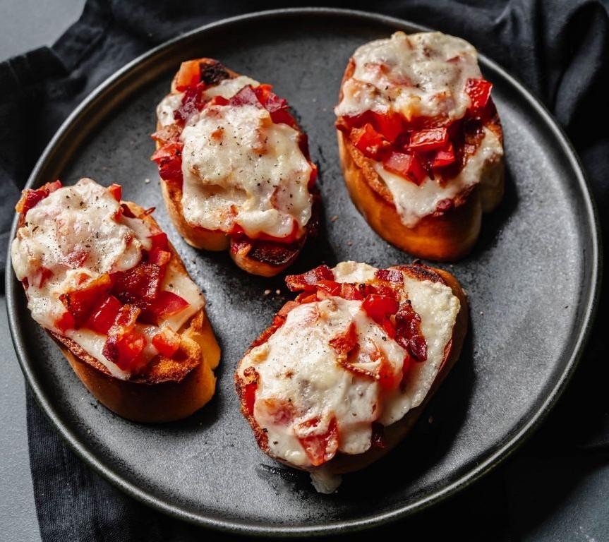 Bacon and Mozzarella Bruschetta