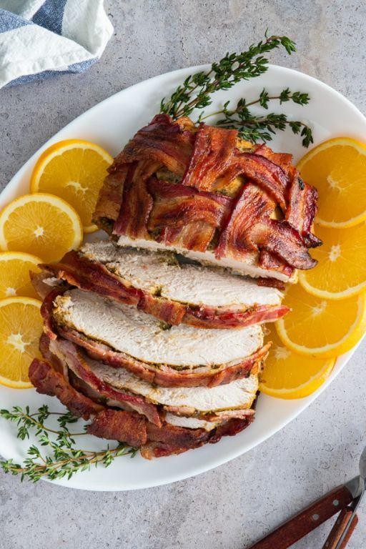 Bacon-Infused Roast Turkey Breast