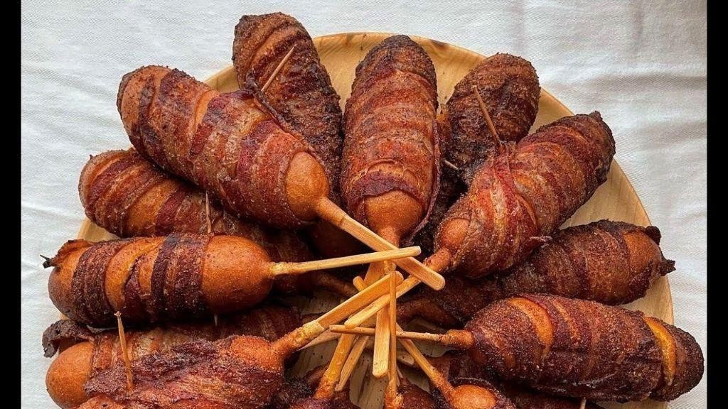 Bacon-Wrapped Corndogs