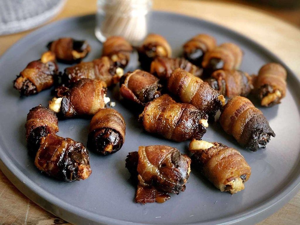 Bacon-Wrapped Dates with Blue Cheese