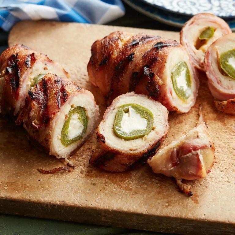 Bacon-Wrapped Jalapeño Popper Chicken