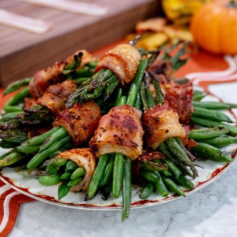 Bacon-Wrapped String Bean Bundles