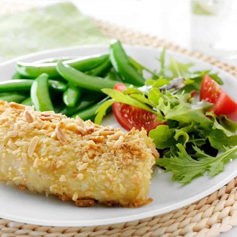 Baked Almond-Parmesan Cod