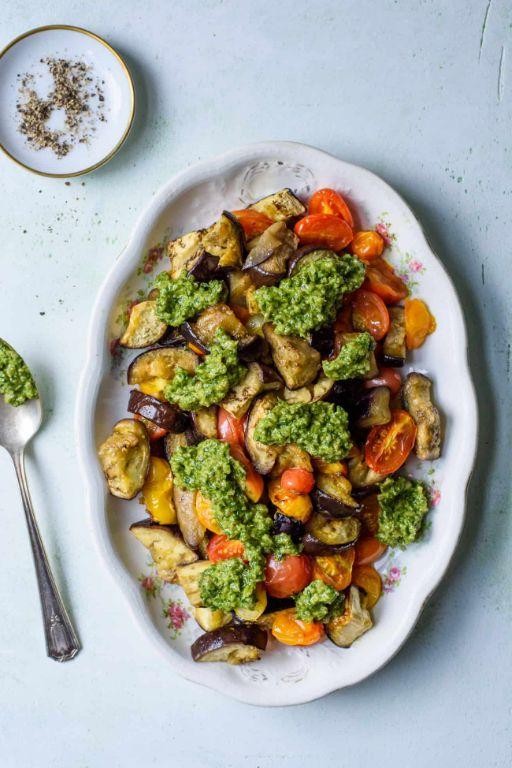 Baked Brinjal with Pesto