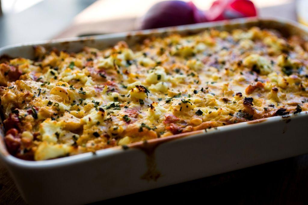 Baked Cauliflower Gratin with Cheese
