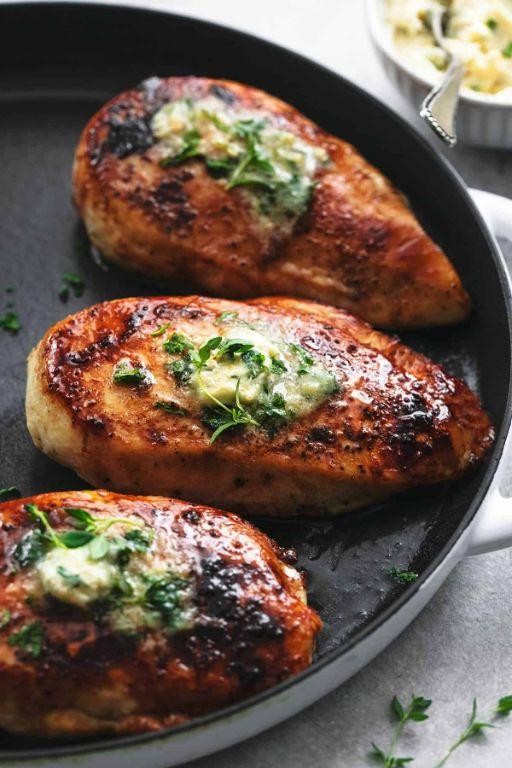 Baked Chicken Breast with Garlic Butter and Herbs