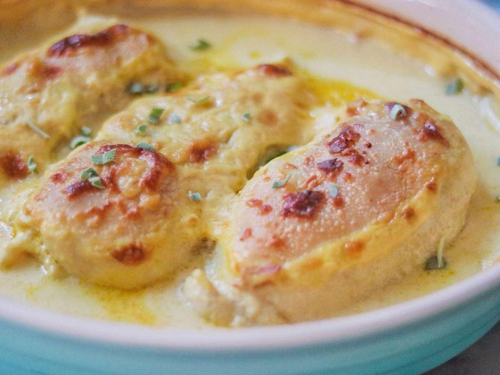 Baked Chicken Breasts with Cream of Chicken Sauce