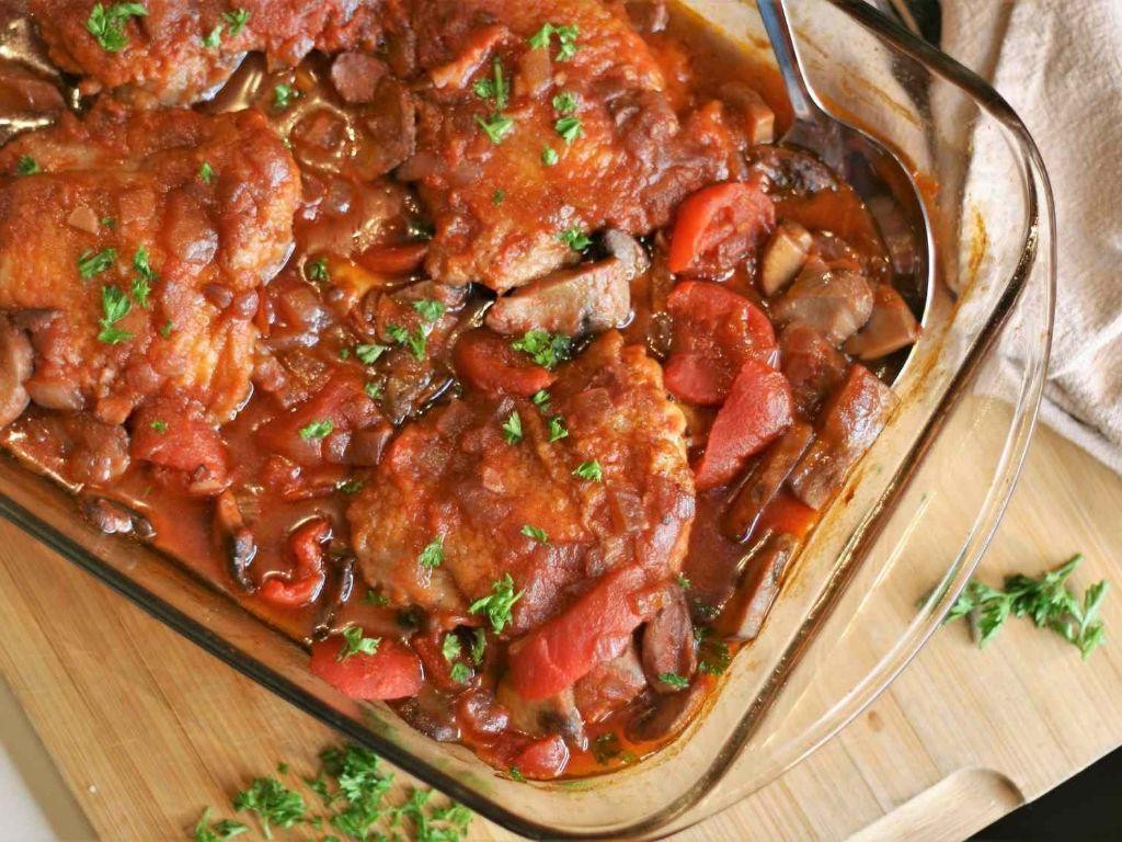 Baked Chicken Cacciatore Casserole