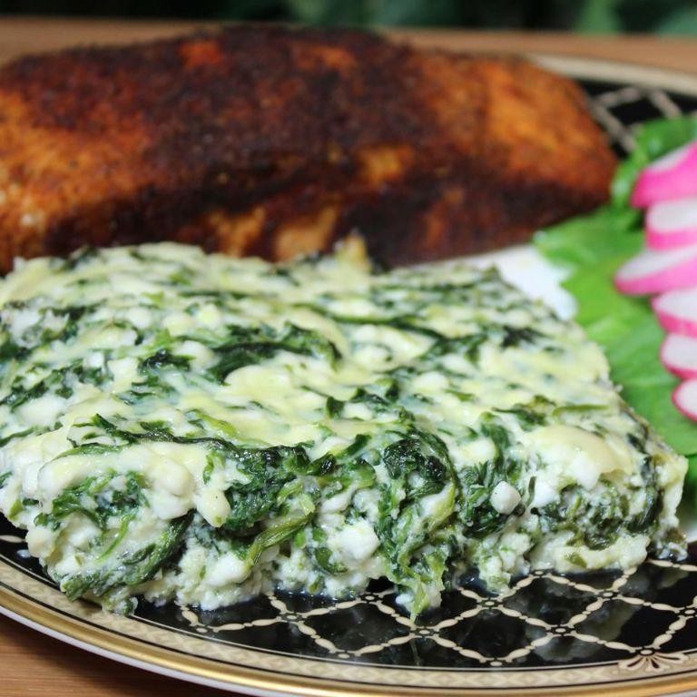 Baked Cottage Cheese and Spinach Casserole