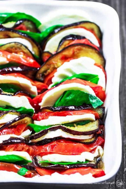 Baked Eggplant with Basil and Mozzarella