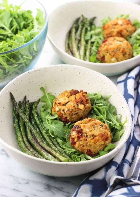 Baked Fish Balls with Sun-Dried Tomato Pesto