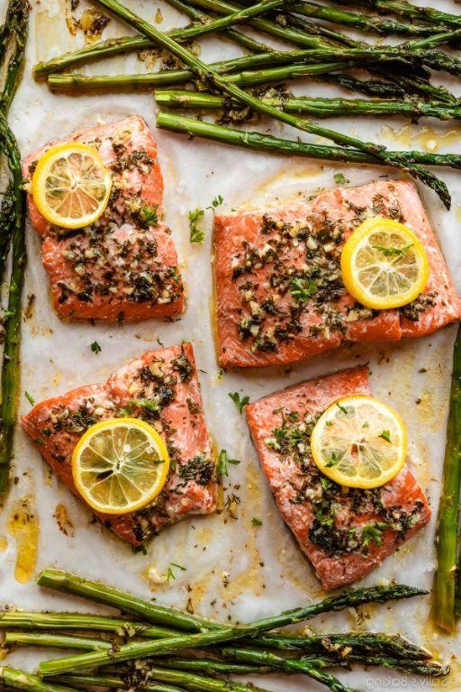Baked Lemon Garlic Herb Salmon