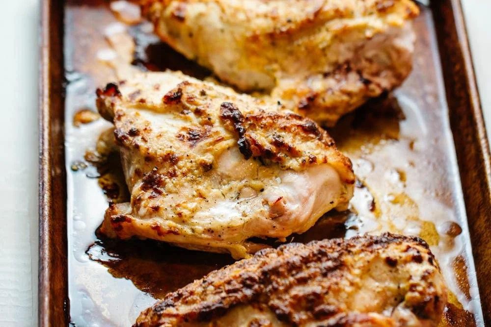 Baked Mustard Herb Chicken Breasts