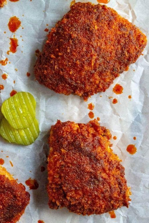 Baked Nashville Hot Chicken with a Crunchy Coating