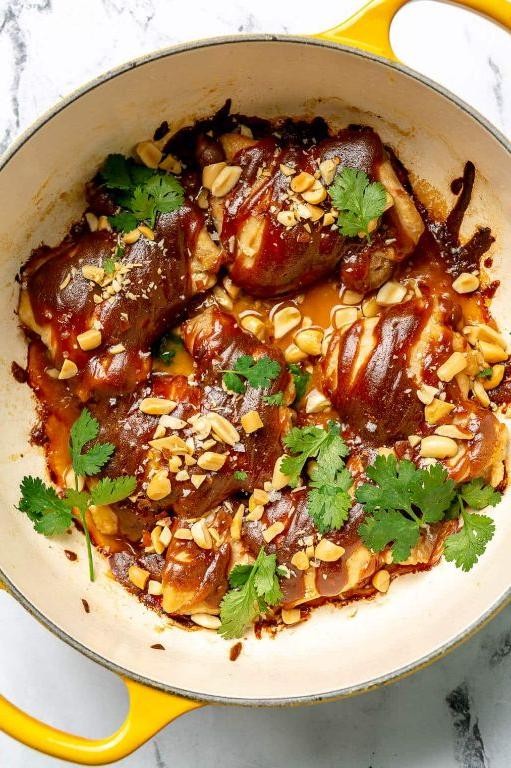 Baked Peanut Butter Chicken Thighs