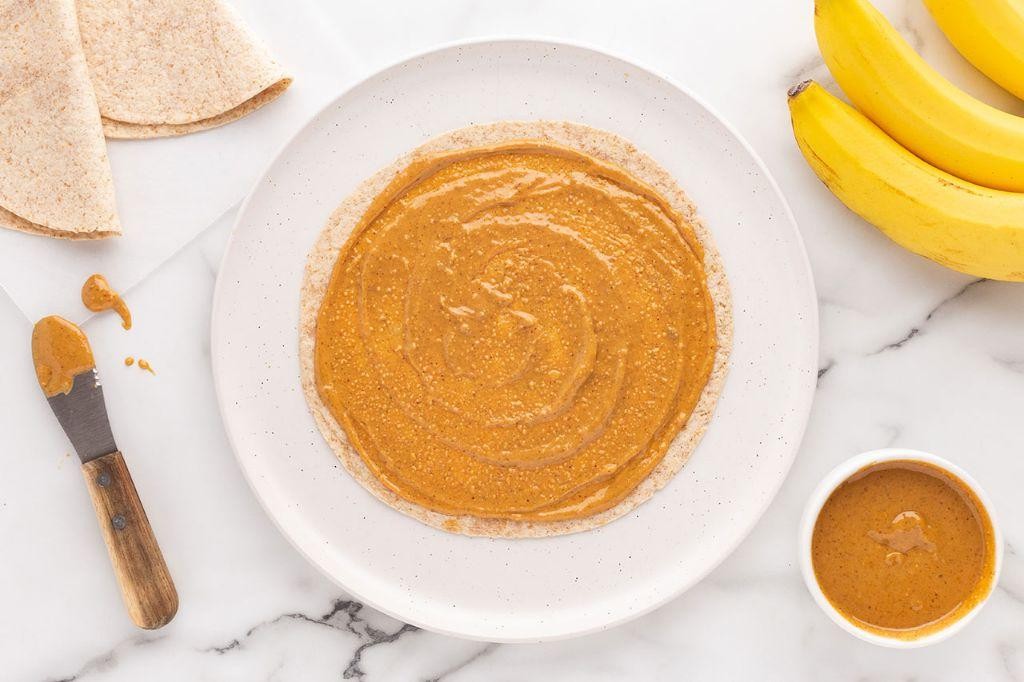 Baked Plantain and Peanut Sauce Wraps