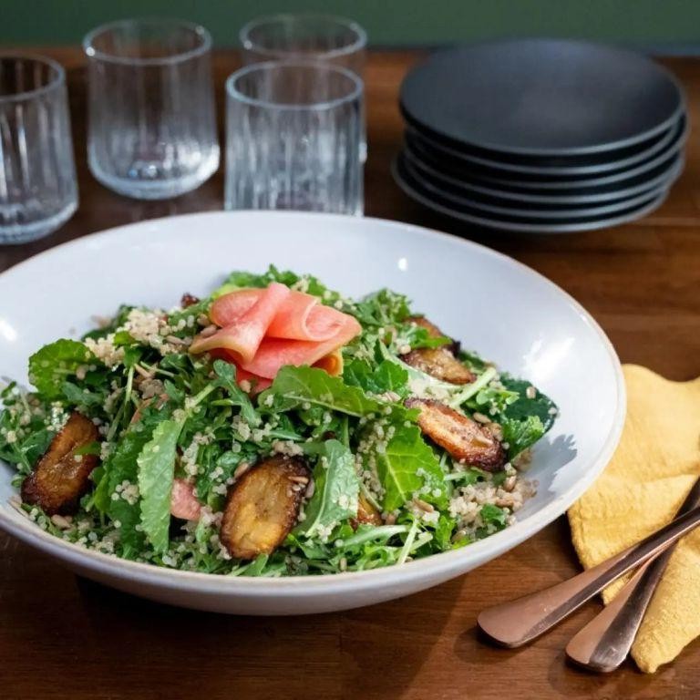 Baked Plantain and Quinoa Salad