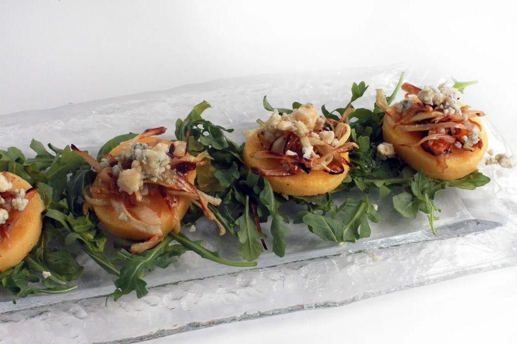 Baked Polenta with Caramelized Onions and Gorgonzola