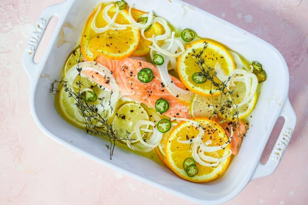 Baked Salmon with Fennel and Lemon
