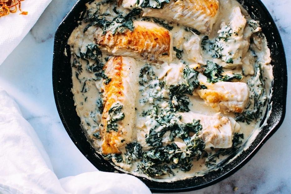 Baked Salmon with Spinach and Feta