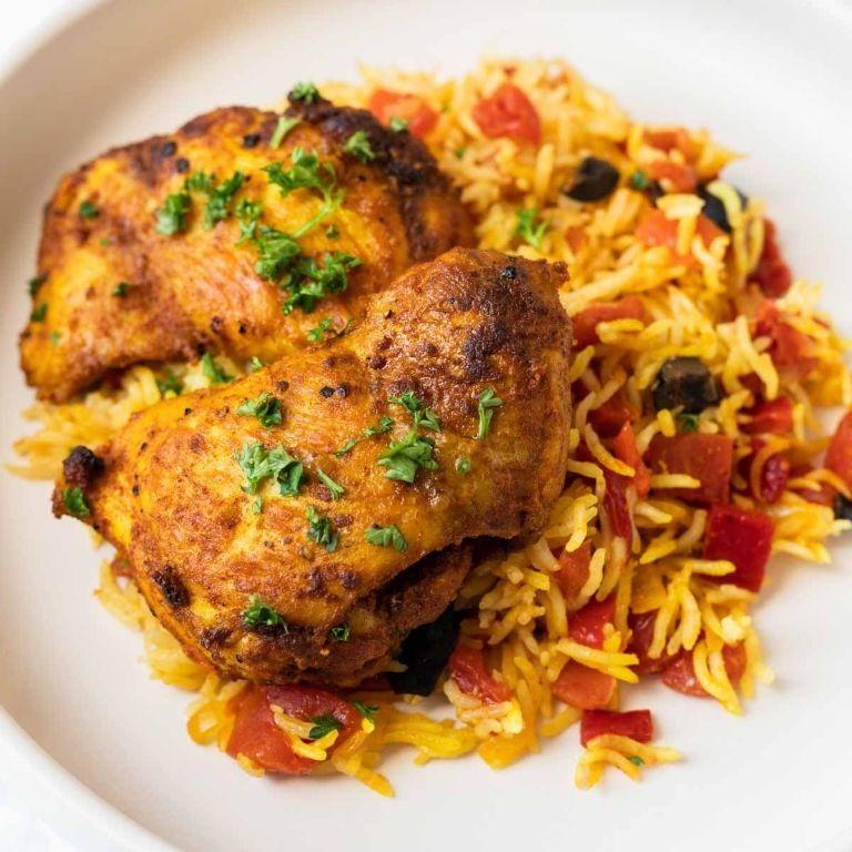 Baked Spanish Rice with Chicken