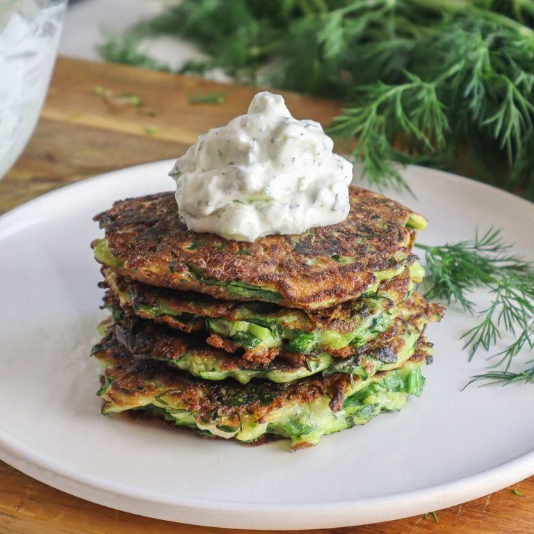 Baked Spinach and Zucchini Fritters