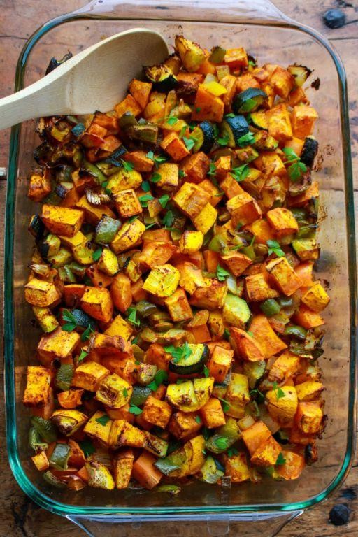 Baked Sweet Potato and Zucchini Fries