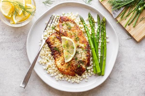 Baked Tilapia with Herbed Rice