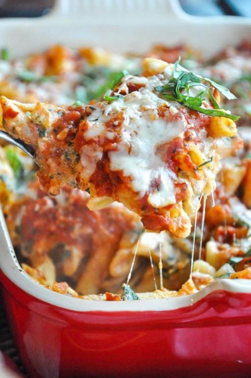 Baked Ziti with Ricotta and Spinach