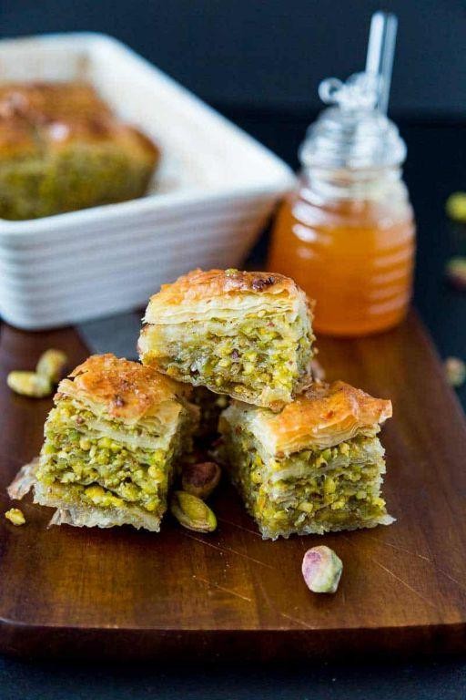 Baklava with Honey and Pistachios