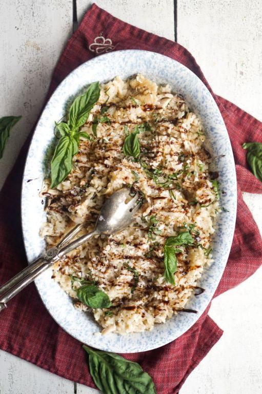 Balsamic Glazed Chicken and Risotto