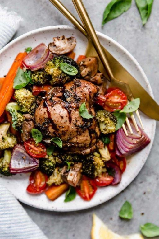 Balsamic Glazed Chicken with Veggies