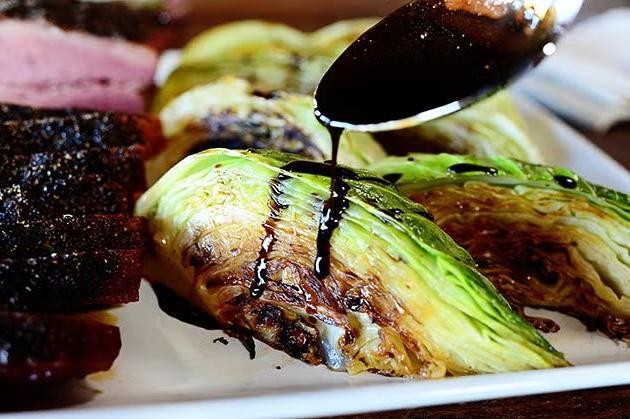 Balsamic Glazed Crock Pot Corned Beef and Cabbage
