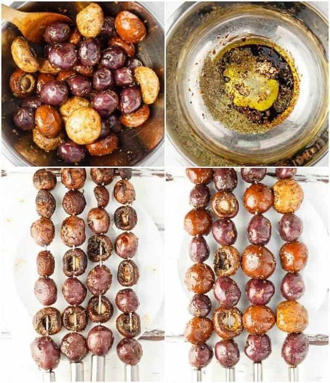 Balsamic Glazed Fingerling Potato Skewers