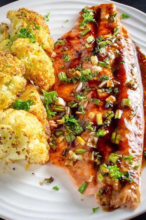 Balsamic Glazed Grilled Trout