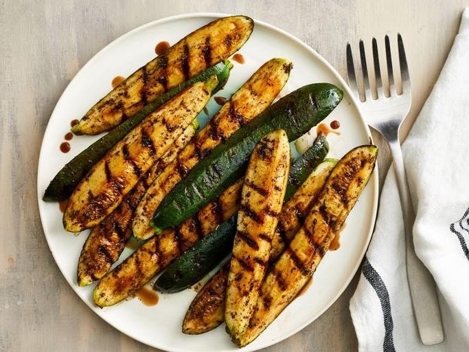 Balsamic Glazed Grilled Zucchini and Squash