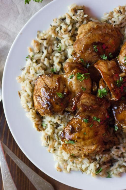 Balsamic Glazed One Pan Chicken and Rice